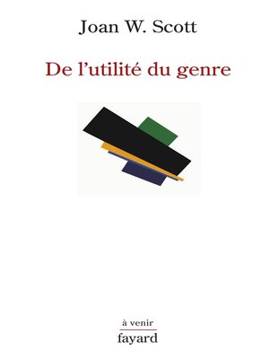 cover image of De l'utilité du genre